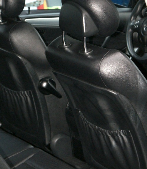 Black Mercedes C230 Interior